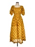 EDDY 100% Polyester Yellow Orange Casual Dress Size L (estimated) - photo 1