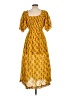 EDDY 100% Polyester Yellow Orange Casual Dress Size L (estimated) - photo 2