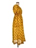 EDDY 100% Polyester Yellow Orange Casual Dress Size L (estimated) - photo 4