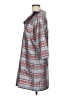 Devon Baer 100% Silk Plaid Gray Casual Dress Size M - photo 5