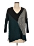 Ann Taylor LOFT Color Block Teal Pullover Sweater Size M - photo 1