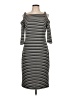 Gabby Skye Stripes Gray Casual Dress Size 12 - photo 1