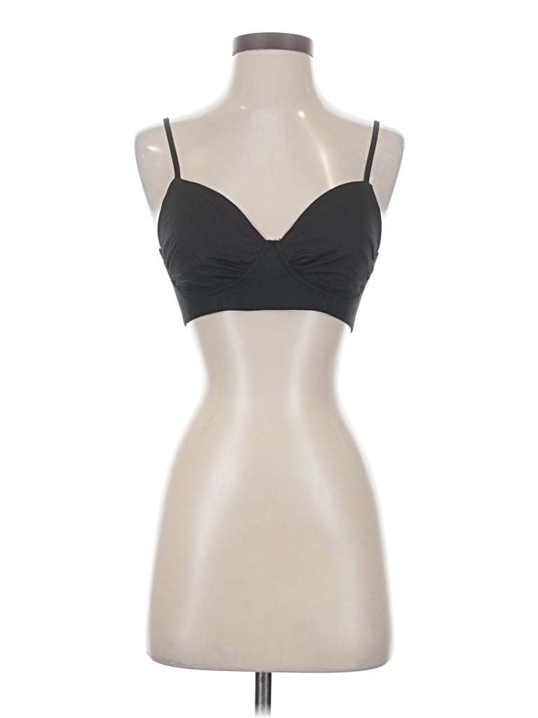 Pre-owned Commense Tank Top Black Strapless Neckline Tops