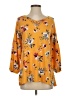 Falls Creek Yellow 3/4 Sleeve Blouse Size S - photo 1
