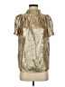 Shein Metallic Gold Short Sleeve Blouse Size 4 - photo 1