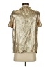 Shein Metallic Gold Short Sleeve Blouse Size 4 - photo 2