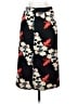 Topshop 100% Polyester Floral Black Casual Skirt Size 2 - photo 2