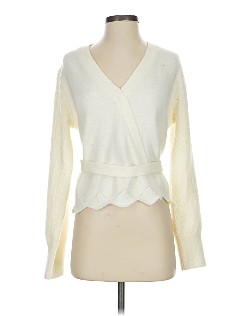 Pre-owned Cupcake Cardigan Sweater In White