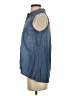 Splendid Blue Sleeveless Button-Down Shirt Size XS - photo 5