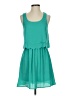 Everly 100% Polyester Solid Teal Casual Dress Size S - photo 1
