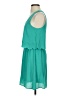 Everly 100% Polyester Solid Teal Casual Dress Size S - photo 5