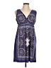 En Focus Studio 100% Polyester Paisley Purple Casual Dress Size 10 - photo 1