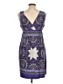 En Focus Studio 100% Polyester Paisley Purple Casual Dress Size 10 - photo 2