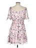 A. Byer 100% Polyester Floral Pink Cocktail Dress Size L - photo 2