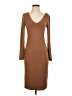 Final Touch Solid Brown Casual Dress Size S - photo 1