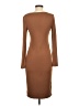 Final Touch Solid Brown Casual Dress Size S - photo 2