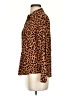 Rails Animal Print Orange Tan Long Sleeve Blouse Size S - photo 5