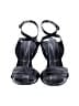 Sigerson Morrison 100% Leather Black Wedges Size 8 1/2 - photo 2