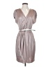 Bisou Bisou Metallic Silver Cocktail Dress Size 4 - photo 1