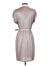 Bisou Bisou Metallic Silver Cocktail Dress Size 4 - photo 2