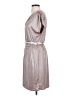 Bisou Bisou Metallic Silver Cocktail Dress Size 4 - photo 5