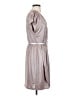 Bisou Bisou Metallic Silver Cocktail Dress Size 4 - photo 4