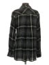 Bella Dahl 100% Rayon Plaid Black Long Sleeve Button-Down Shirt Size S - photo 2