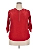 NY Collection Red 3/4 Sleeve Blouse Size XXL (estimated) - photo 1