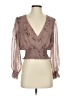 Elie Tahari 100% Polyester Brown 3/4 Sleeve Blouse Size S - photo 1