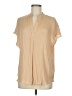 Maison d' Amelie 100% Polyester Tan Short Sleeve Blouse Size M - photo 1