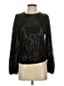 Flat White 100% Polyester Black Long Sleeve Blouse Size XS - photo 1