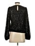 Flat White 100% Polyester Black Long Sleeve Blouse Size XS - photo 2