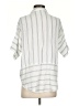Athleta Stripes Silver Short Sleeve Blouse Size XS - photo 2