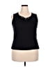 Extra Touch Black Sleeveless T-Shirt Size 2X - photo 1