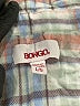 Bongo 100% Rayon Plaid Ivory Long Sleeve Button-Down Shirt Size L - photo 7