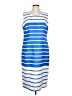 Masseys 100% Polyester Stripes Blue Casual Dress Size 12 - photo 1
