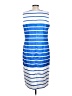 Masseys 100% Polyester Stripes Blue Casual Dress Size 12 - photo 2