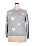 M&S Collection 100% Acrylic Stars Silver Pullover Sweater Size 18 - photo 1