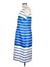 Masseys 100% Polyester Stripes Blue Casual Dress Size 12 - photo 5
