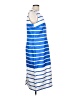 Masseys 100% Polyester Stripes Blue Casual Dress Size 12 - photo 4