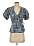 J.Crew Blue Short Sleeve Blouse Size XXS - photo 1