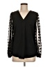 Blooming Jelly Black Long Sleeve Blouse Size M - photo 1
