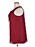 Signature 100% Polyester Burgundy Sleeveless Blouse Size L - photo 5