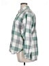 Ann Taylor LOFT Checkered-gingham Green 3/4 Sleeve Button-Down Shirt Size XL - photo 5