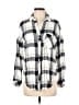 Cloth & Stone 100% Rayon Plaid Gray Long Sleeve Button-Down Shirt Size S - photo 1