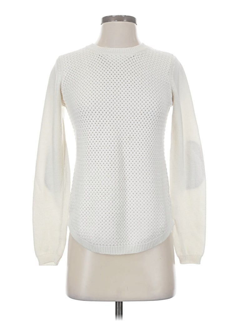 Pre-owned Lety & Me Turtleneck Sweater In White