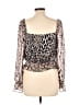 Bar III Brown Long Sleeve Blouse Size L - photo 2