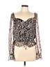 Bar III Brown Long Sleeve Blouse Size L - photo 1