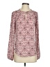 Ann Taylor LOFT 100% Polyester Paisley Pink Red Long Sleeve Blouse Size XS - photo 1