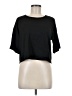 Halogen 100% Polyester Black Short Sleeve Top Size M - photo 1